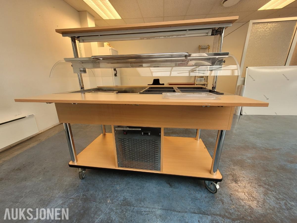 Salatdisk med lys og kjøling