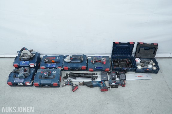 Bosch Professional 18V verktøyparti - GBH, GKS, GWS, GSA, GST, GOP og GCL