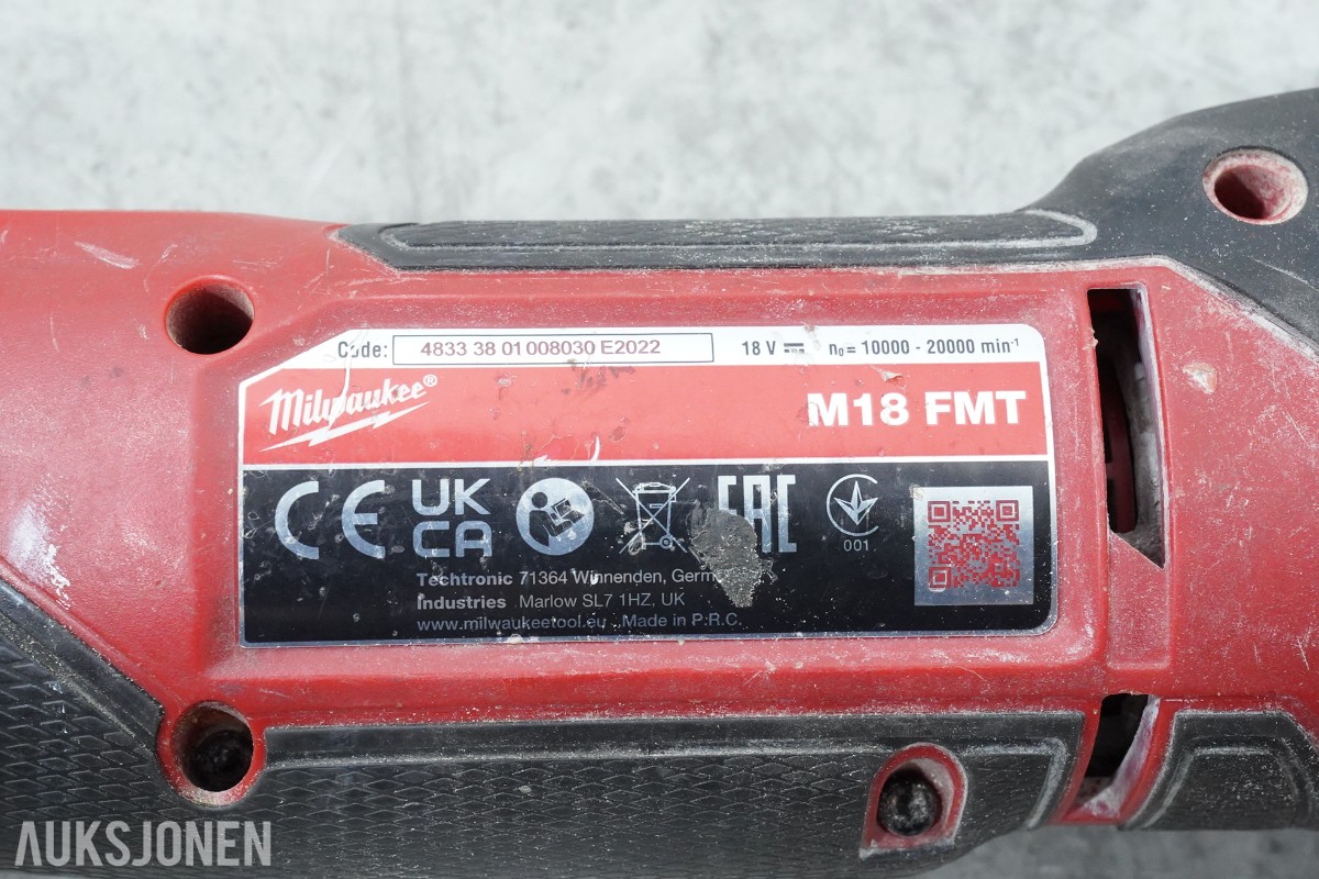 Milwaukee M18 batteriverktøy - 8 maskiner og 2 hurtigladere