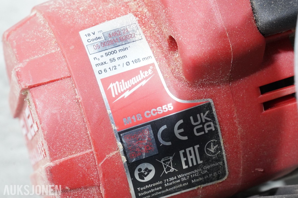 Parti Milwaukee M18 batteriverktøy - 8 maskiner, batterier, ladere