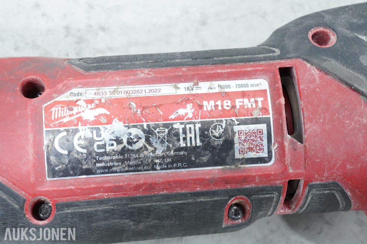 Parti Milwaukee M18 batteriverktøy - 8 maskiner, batterier, ladere