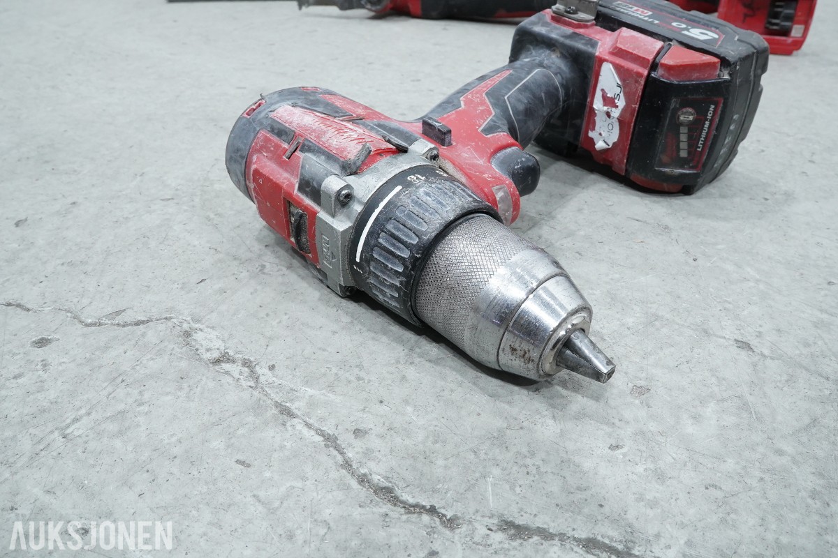 Milwaukee M12/M18 verktøypakke - 9 maskiner og 3 ladere
