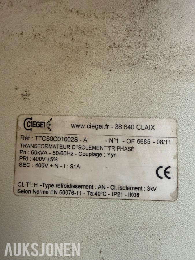 Ciegei TTC60C01002S-A 60 kVA transformator