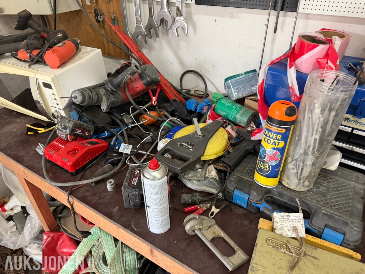 Overskuddsmateriell og verkstedutstyr