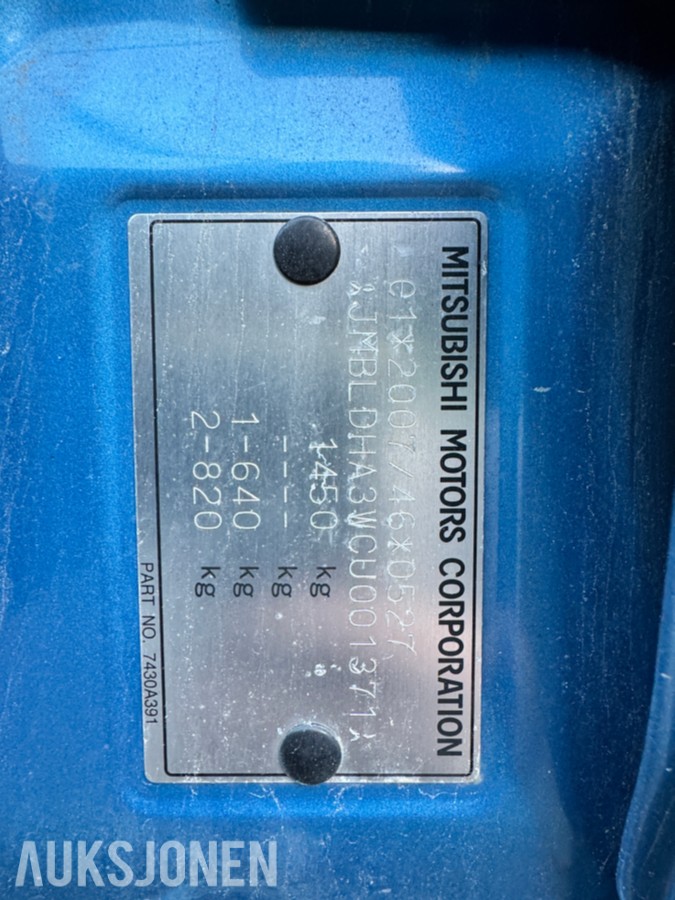 2012 Mitsubishi I-MIEV - delebil/rep objekt.