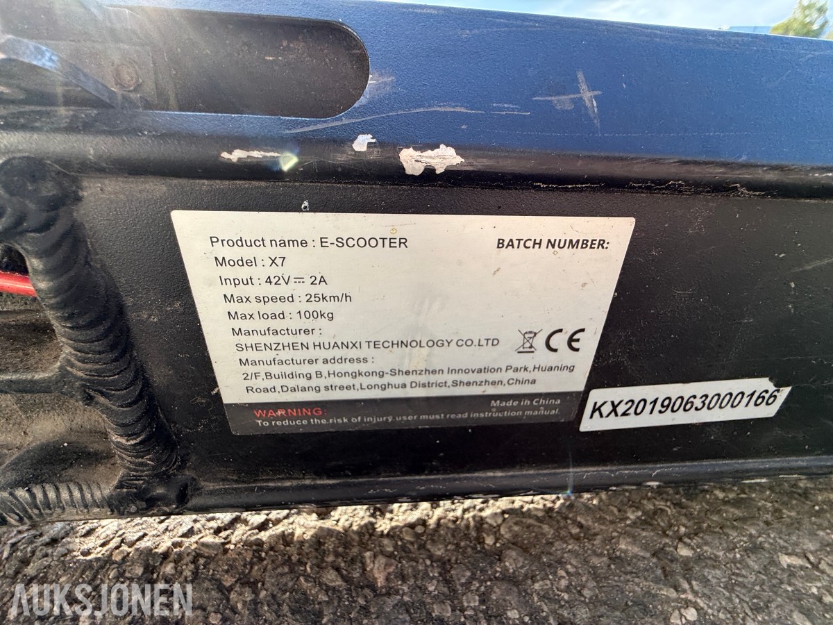 Elektrisk sparkesykkel X7 – med lader