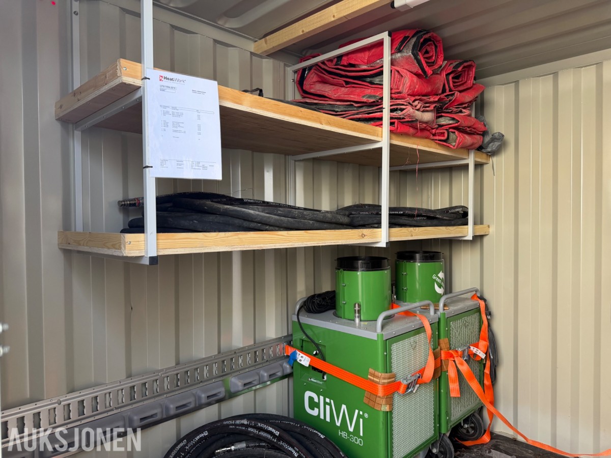 2020 HeatWork Container med 6 X Cliwi HB-300 byggvarmere