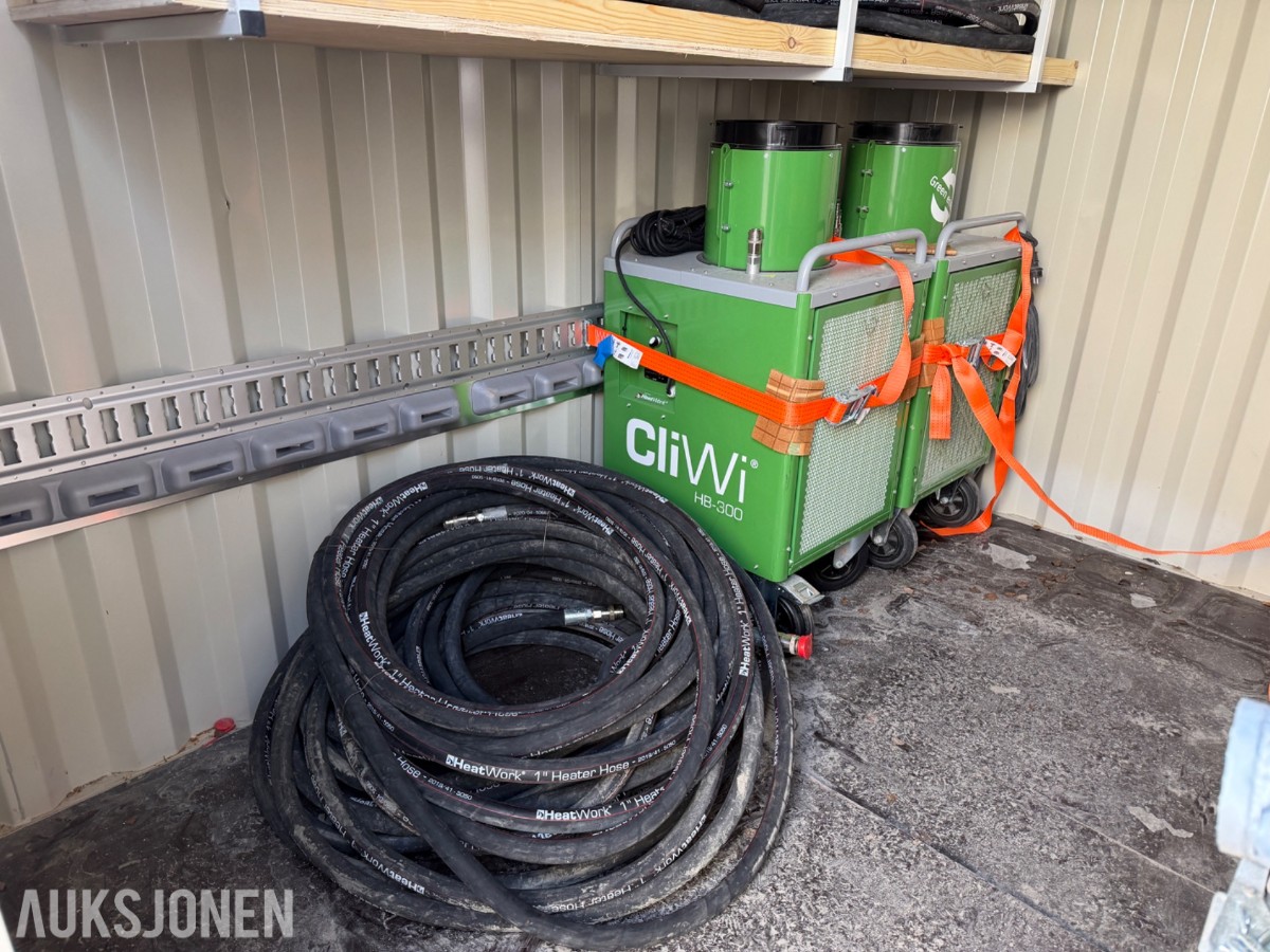 2020 HeatWork Container med 6 X Cliwi HB-300 byggvarmere