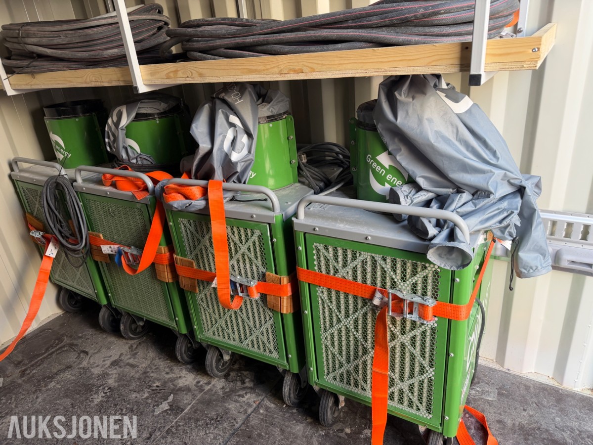 2020 HeatWork Container med 6 X Cliwi HB-300 byggvarmere