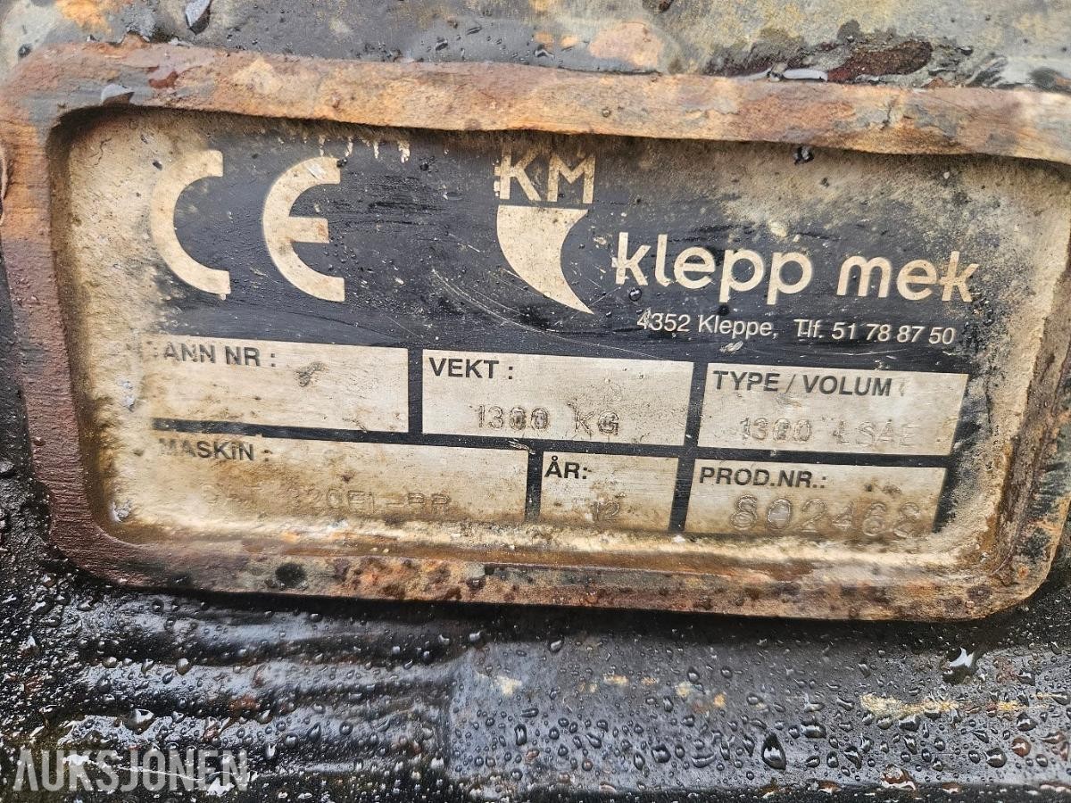 2012 KLEPP MEK S70 RENSKE-/LASTESKUFF – FORLENGET – CA. 1500 LITER