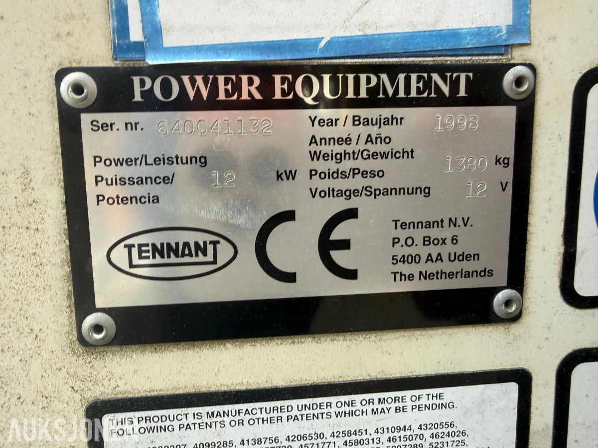 1998 Tennant 6400 Feiemaskin kun 723 Timer