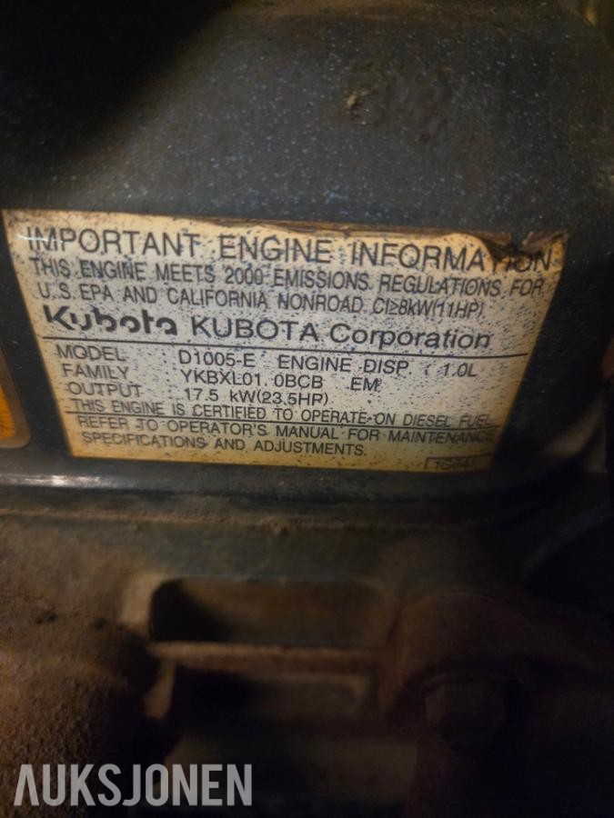 Kubota motor - D1005-E/D905D 