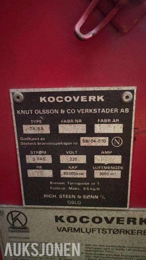1981 Kocoverk TA 5A byggtørke