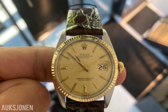 Rolex Datejust 36mm fra 1974, Two-Tone Ref. 1601, (Nylig fått service)