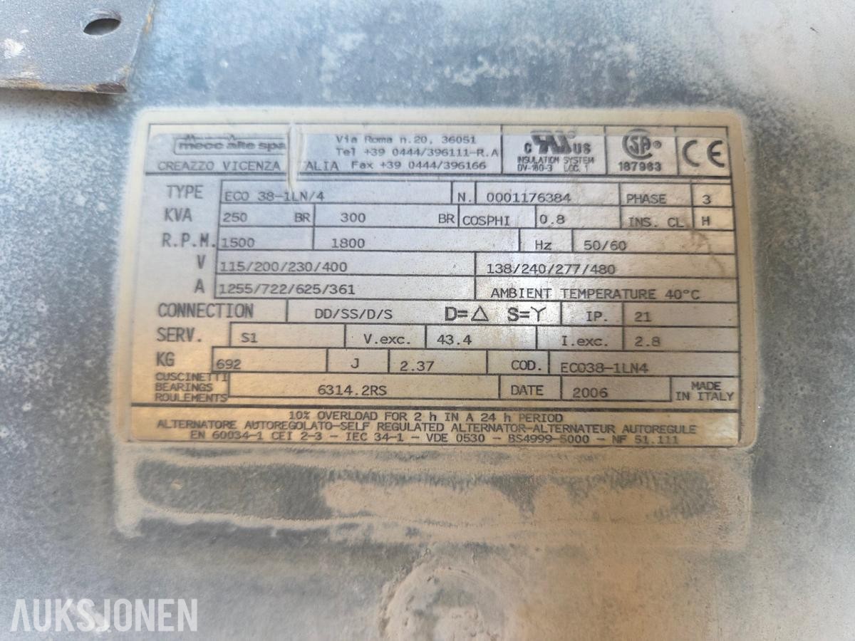 2006 Atlas QAS 250 D Generator - Aggregat