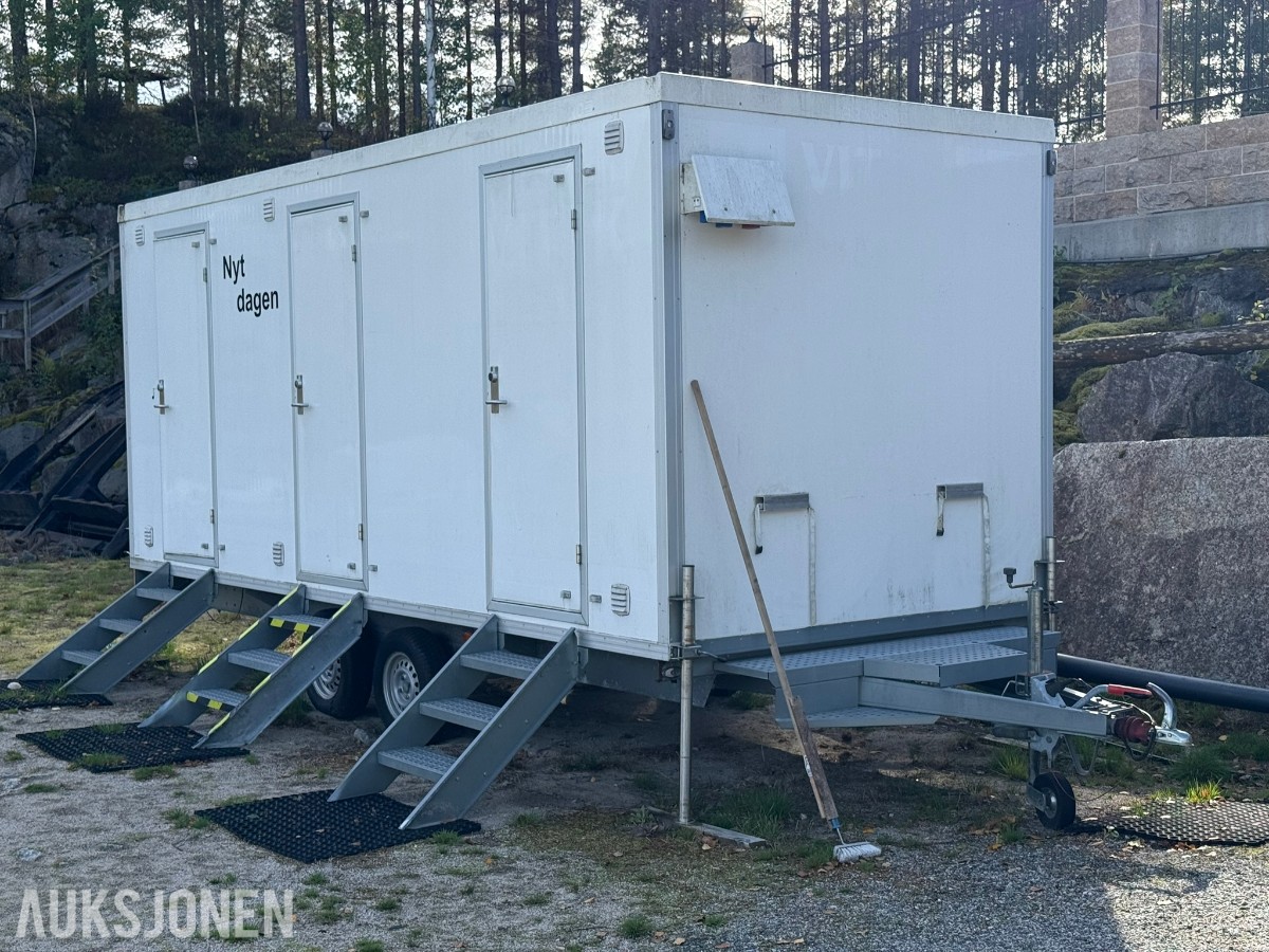 Arnpro 550MB sanitærbrakke – 3 separate bad med dusj/WC – 230/400V 