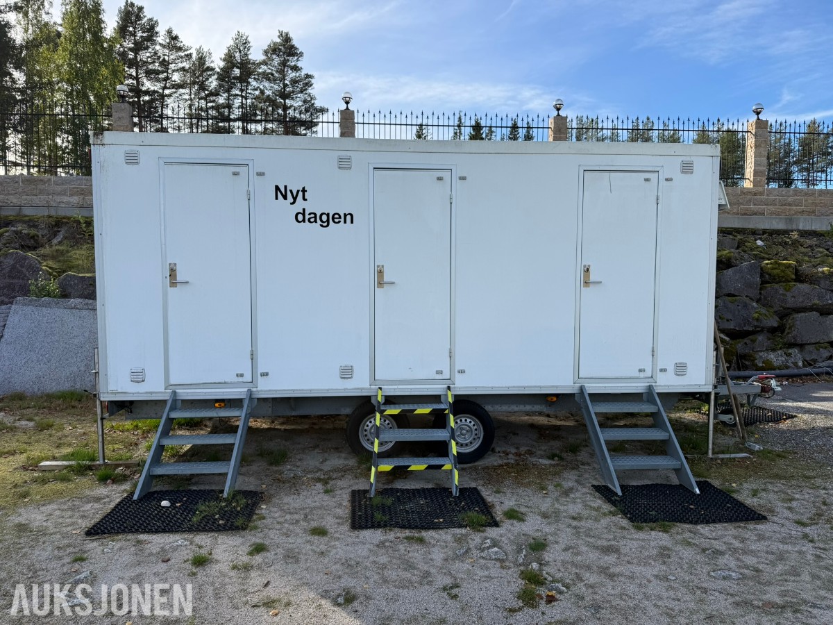 Arnpro 550MB sanitærbrakke – 3 separate bad med dusj/WC – 230/400V 