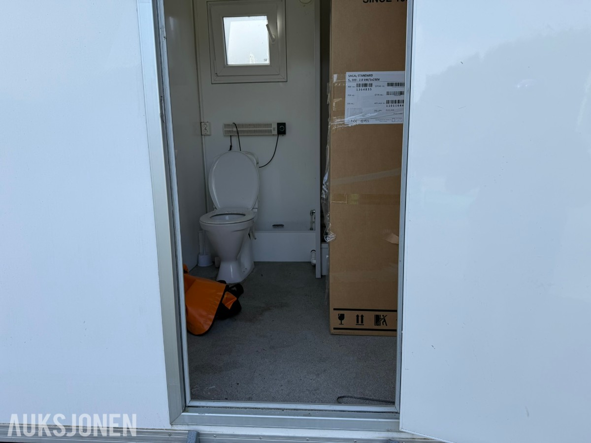 Arnpro 550MB sanitærbrakke – 3 separate bad med dusj/WC – 230/400V 