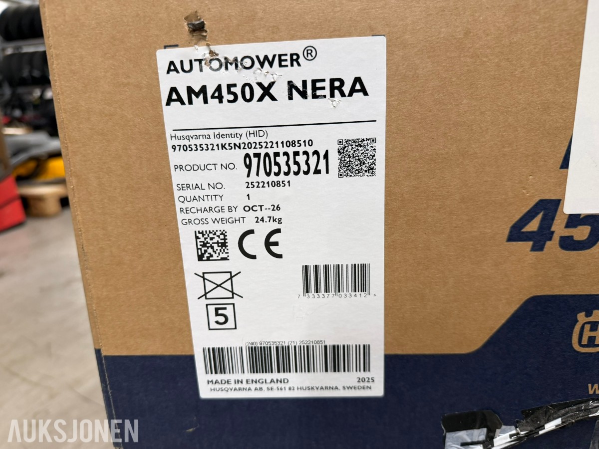 2025 Husqvarna Automower 450X NERA robotgressklipper
