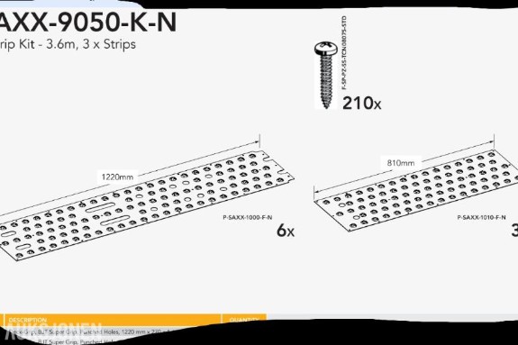 1 pakke Helt nytt SuperGrip til maskin henger