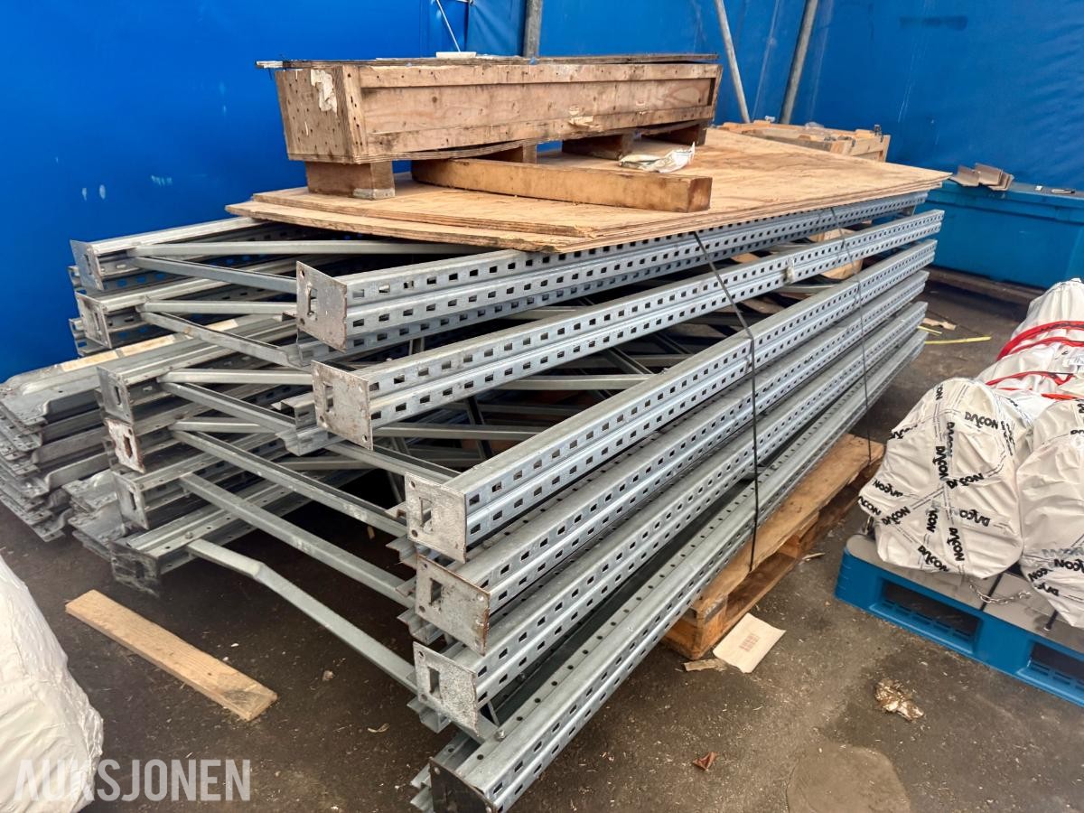 Dexion P90 pallereol – 6 tårn - ca. 3 m høyde