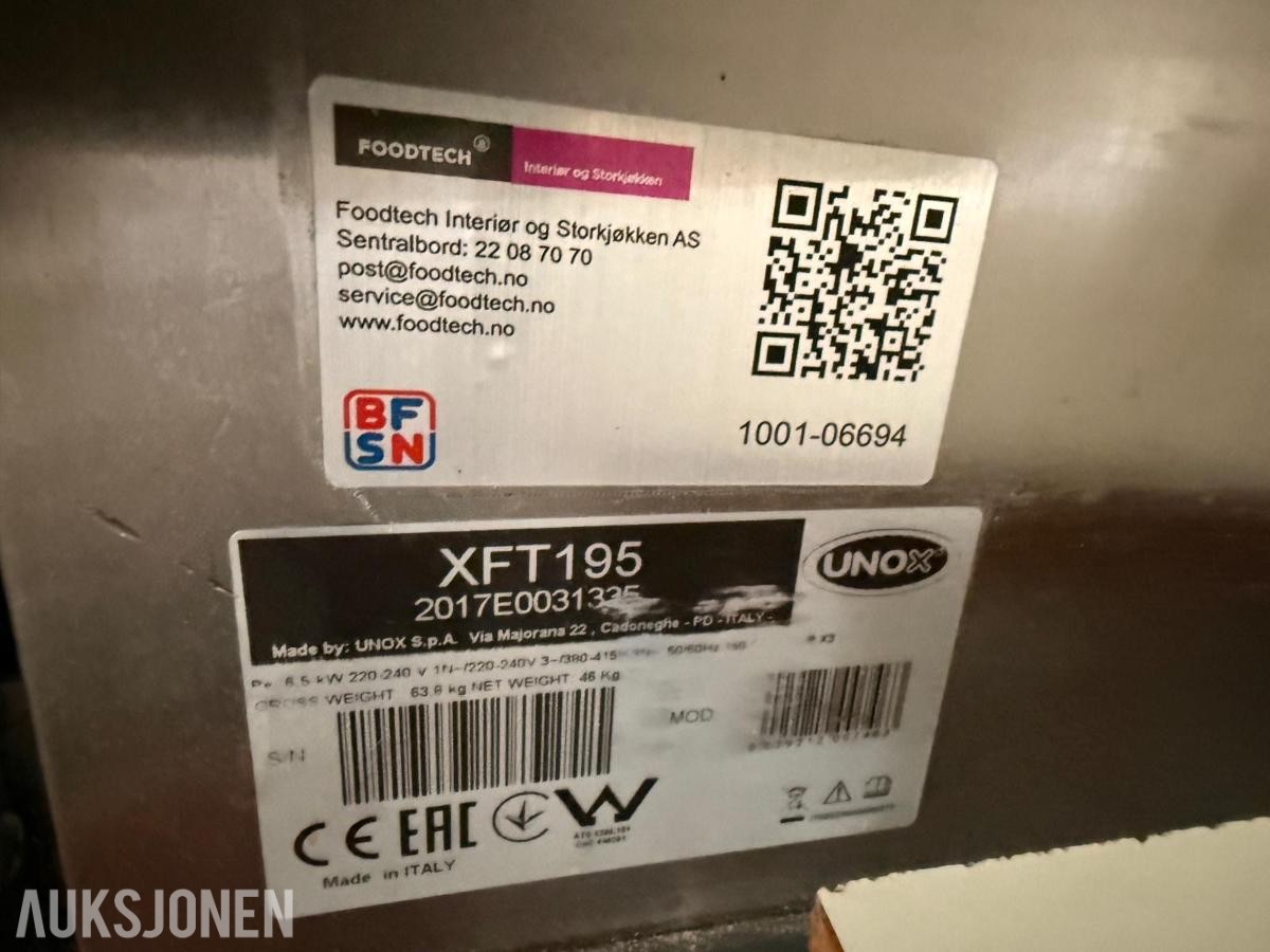 2017 UNOX XFT195 LineMiss-serien - proff konveksjonsovn XFT195