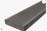 Terrassebord Furu 28x120x3600 Rillet Royal Grå