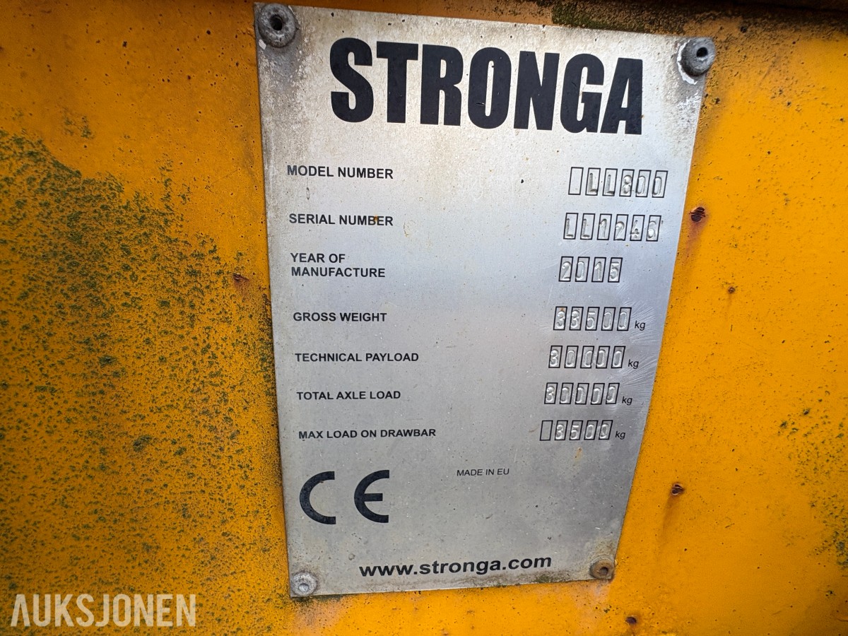 2015 Stronga LL800 Hook Loada Traktortilhenger, kjørebruer, luftbremser, ABS