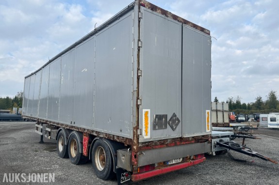 2008 HRD Walking Floor semitrailer - 45 000 kg totalvekt - 35 370 kg nyttelast - tre aksler - 13 900