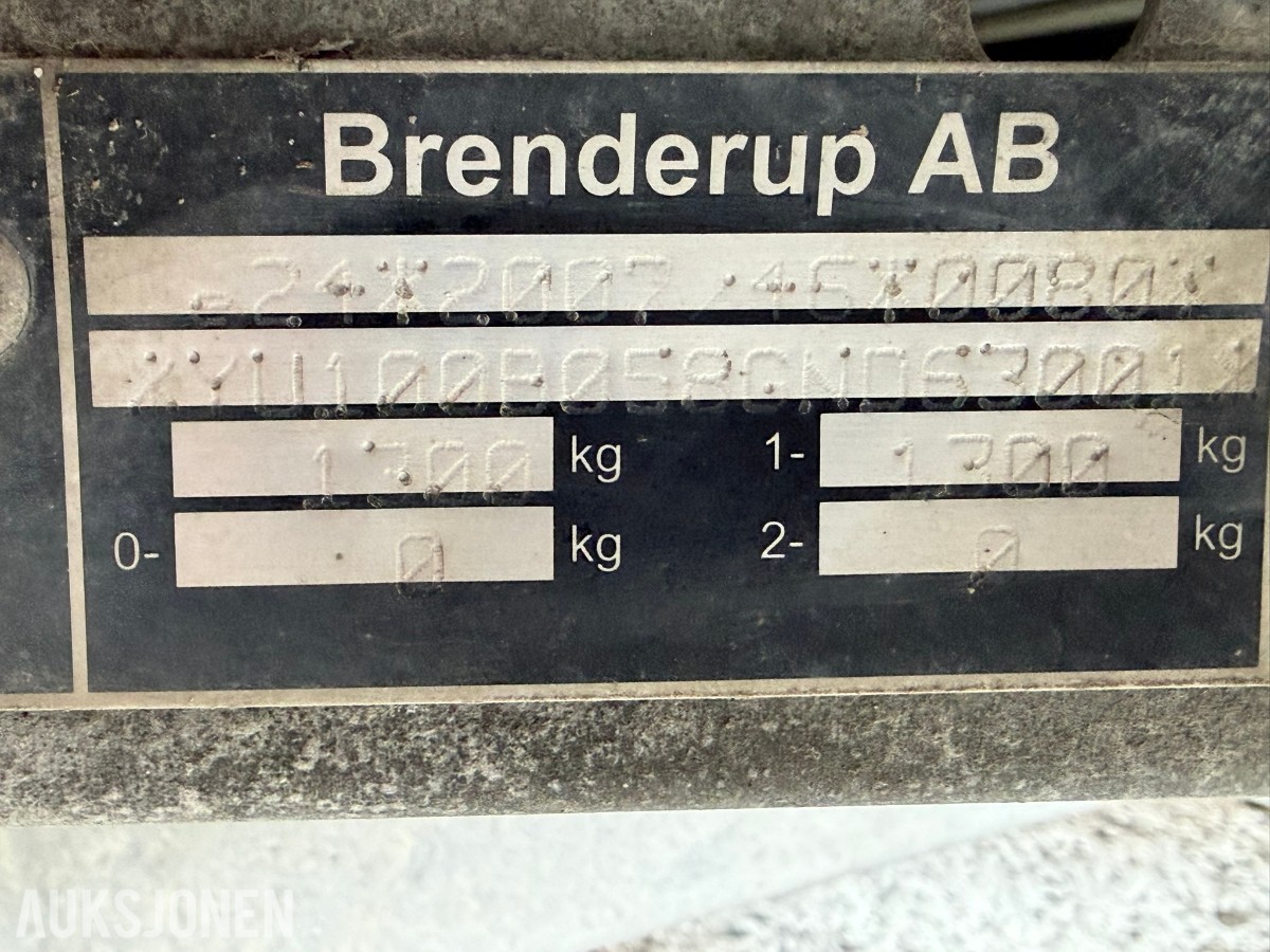 2016 Brenderup 2260SB 153 Tilhenger