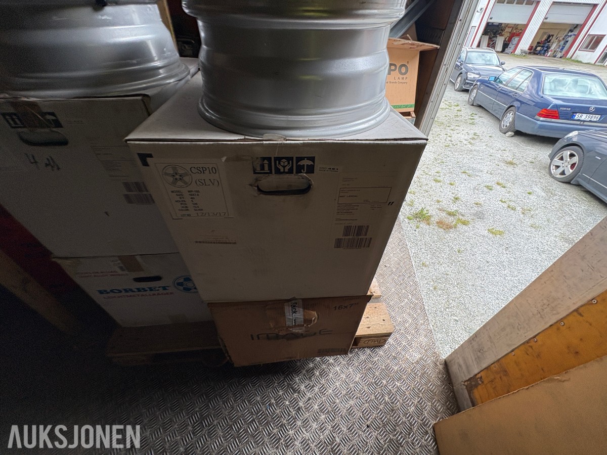Pakke med 16" felger selges samlet på pall