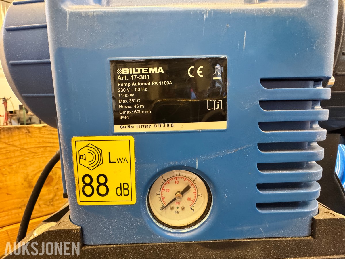 Automatisk elektrisk vannpumpe - Pump Automat PA 1100A - 60L/min