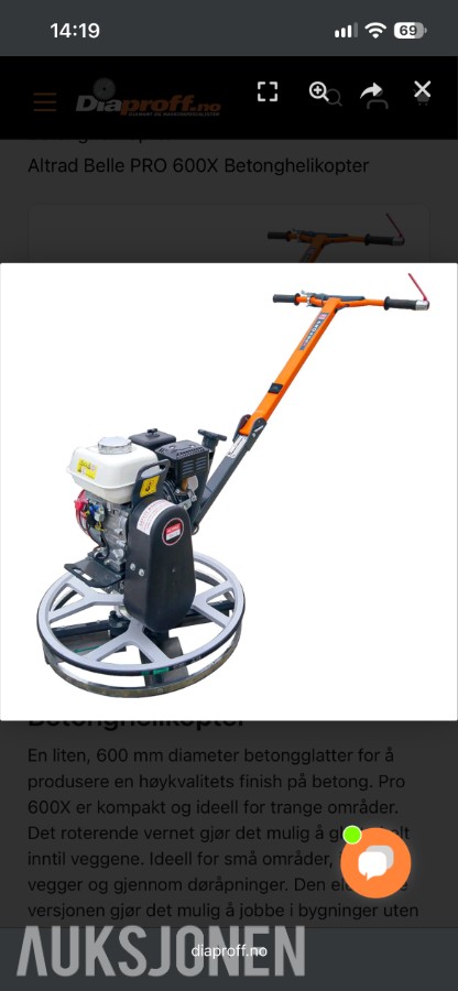 2008 Belle Betongglatter 60cm EL Pro600X