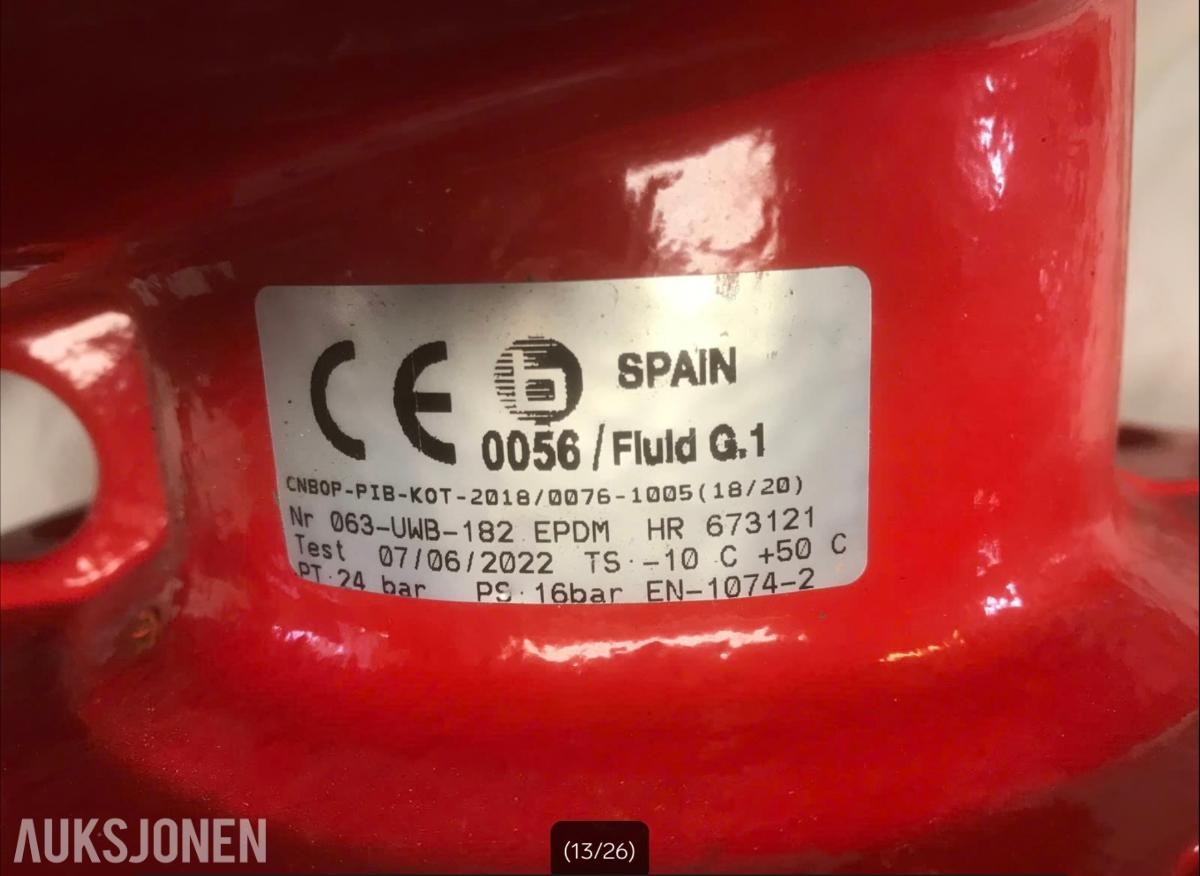 2022 Belgicast infinity gate valve Fluid G1