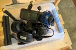 PARTI MED MOTOROLA GP340 UHF SAMBANDSRADIOER, HODESETT, LADERE OG TILBEHØR