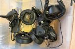 PARTI MED MOTOROLA GP340 UHF SAMBANDSRADIOER, HODESETT, LADERE OG TILBEHØR
