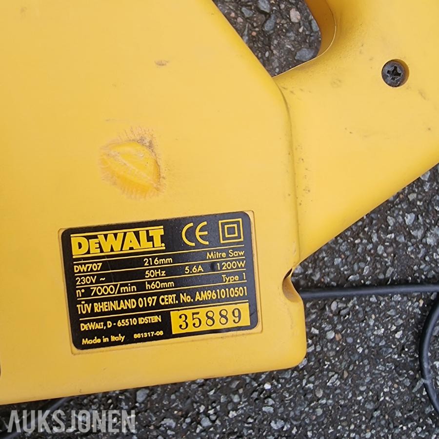 DeWALT DW707 kapp- og gjærsag 1200W
