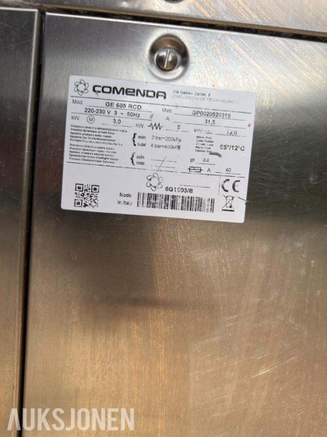 Grytevaskemaskin/oppvaskmaskin Comenda GE 605 RCD