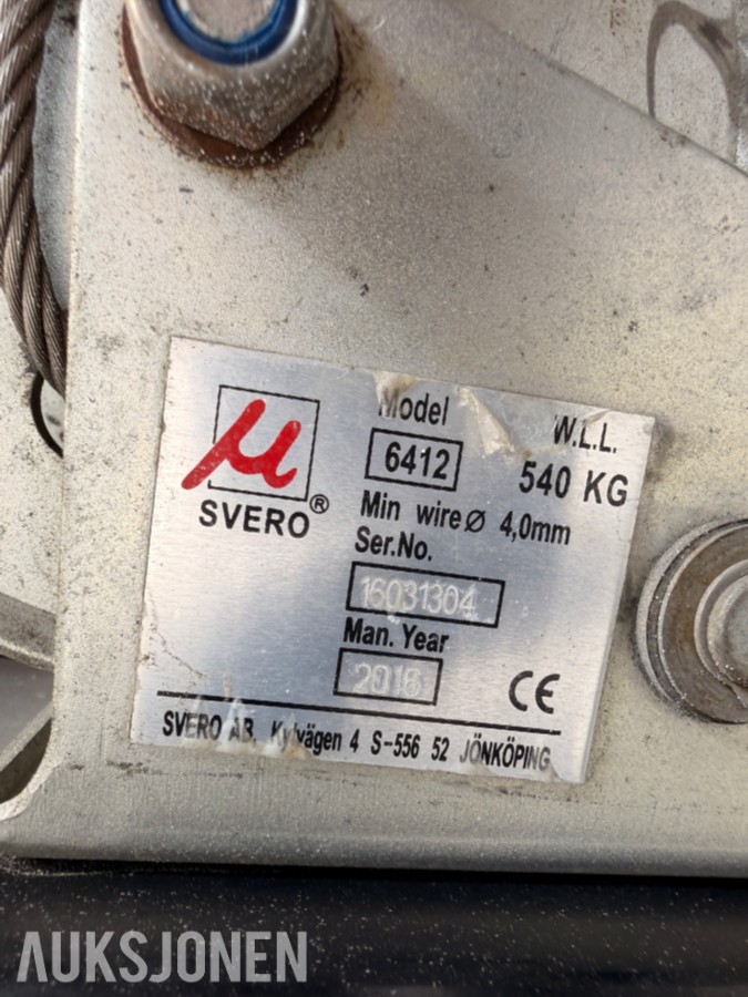 2016 Sky 7m lysmast med 4 Tec-Mar lyskastere med vinsj