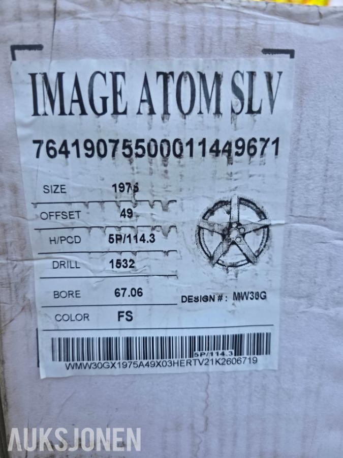 2023 Image Wheels Atom Silver - 19" aluminiumsfelger – 4 stk