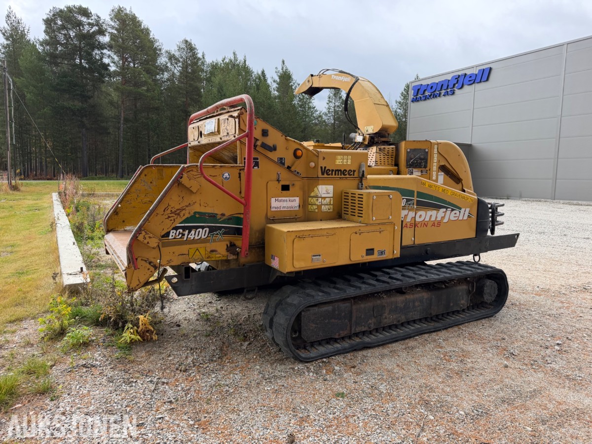 Wermeer BC1400TX. Beltegående trommelflishugger fra 2006 - 2008. Dieseldrevet
