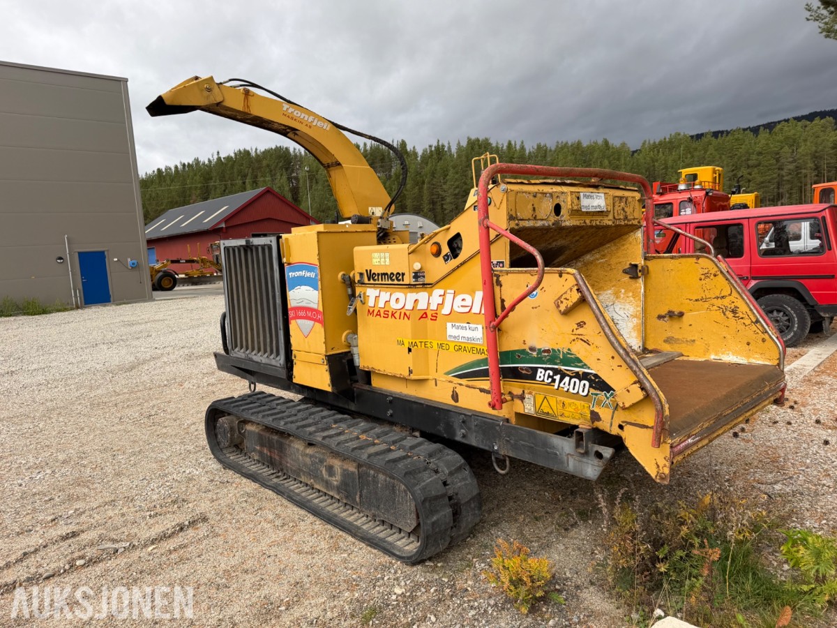 Wermeer BC1400TX. Beltegående trommelflishugger fra 2006 - 2008. Dieseldrevet
