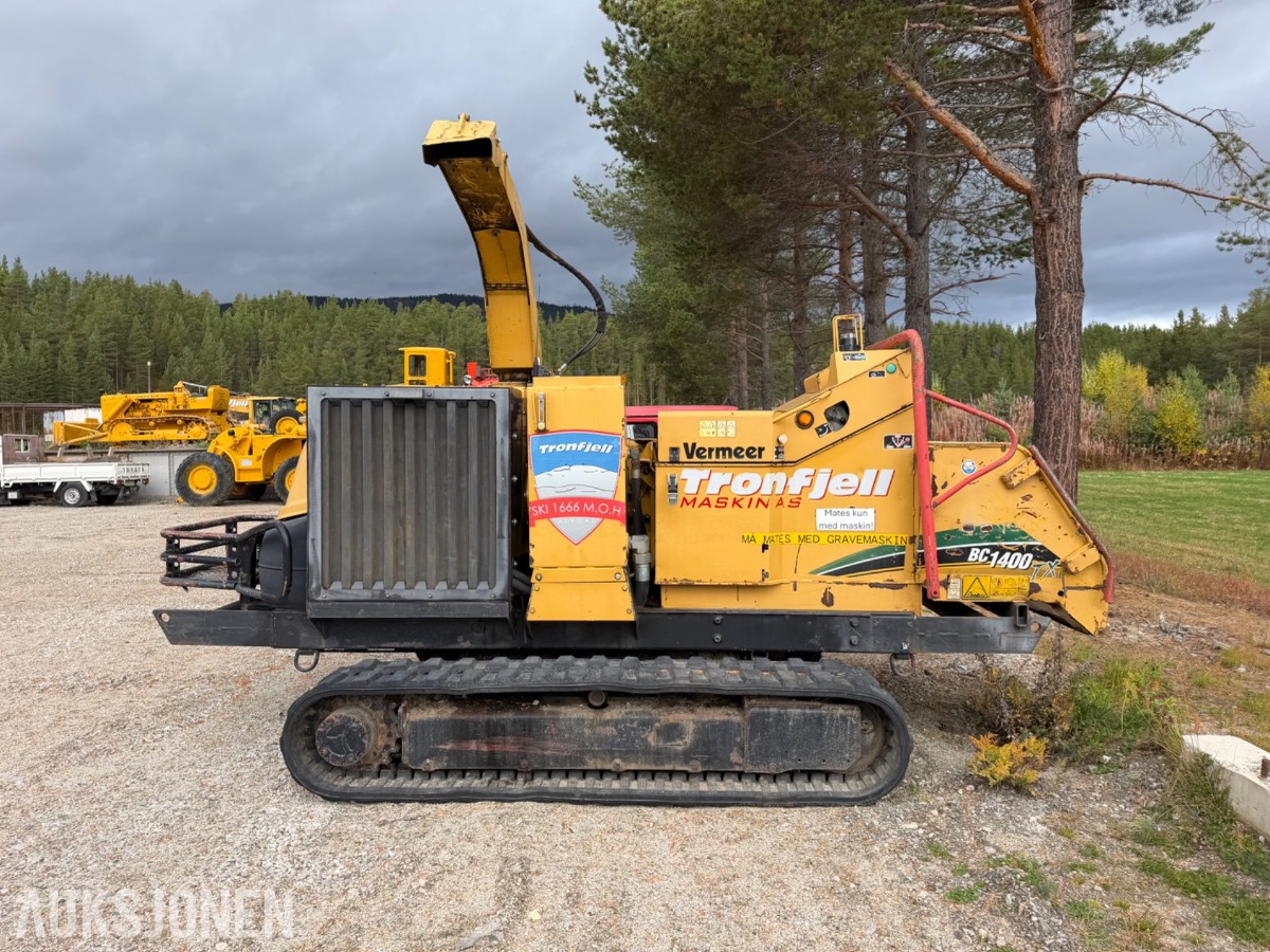 Wermeer BC1400TX. Beltegående trommelflishugger fra 2006 - 2008. Dieseldrevet
