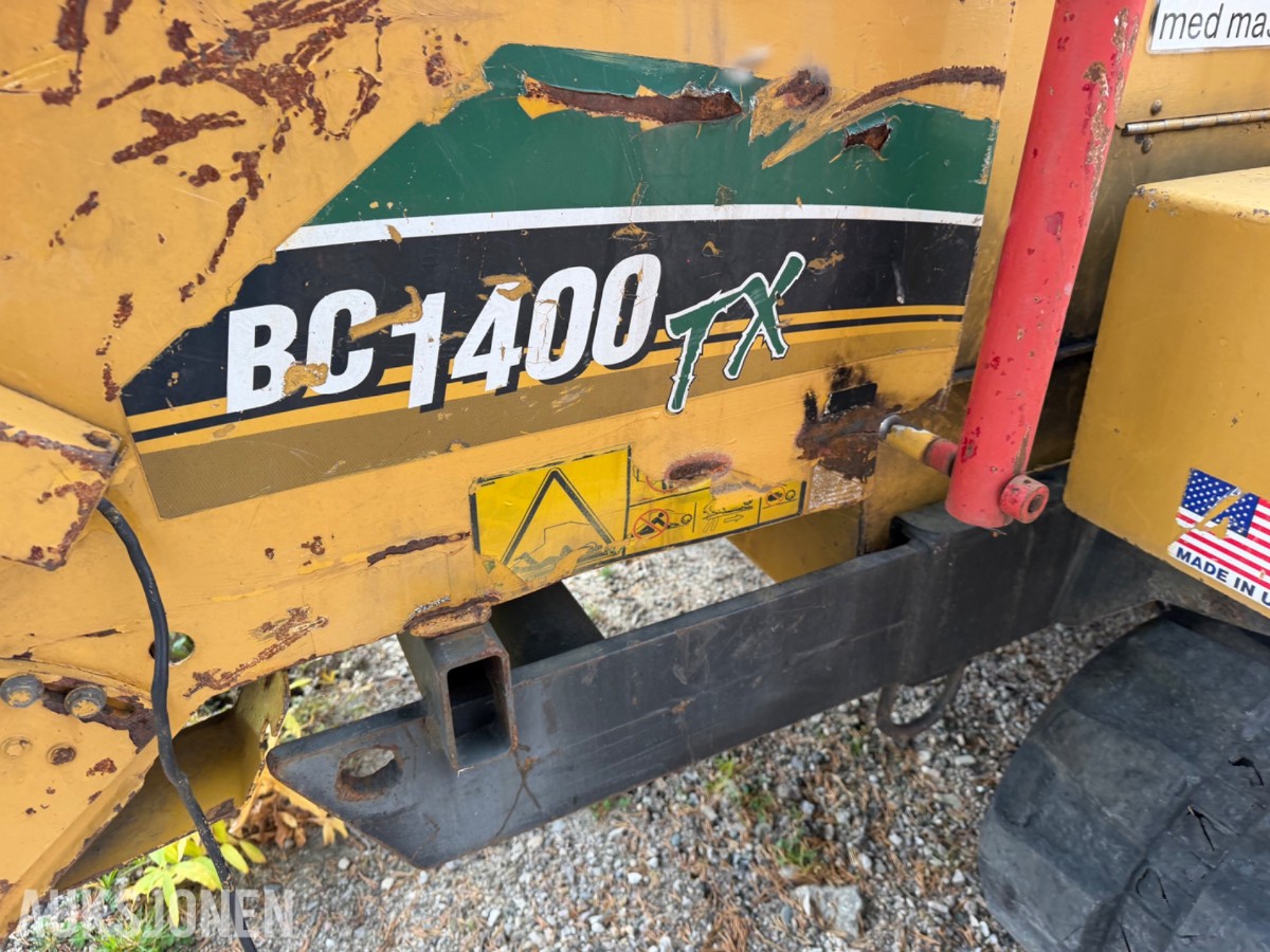Wermeer BC1400TX. Beltegående trommelflishugger fra 2006 - 2008. Dieseldrevet