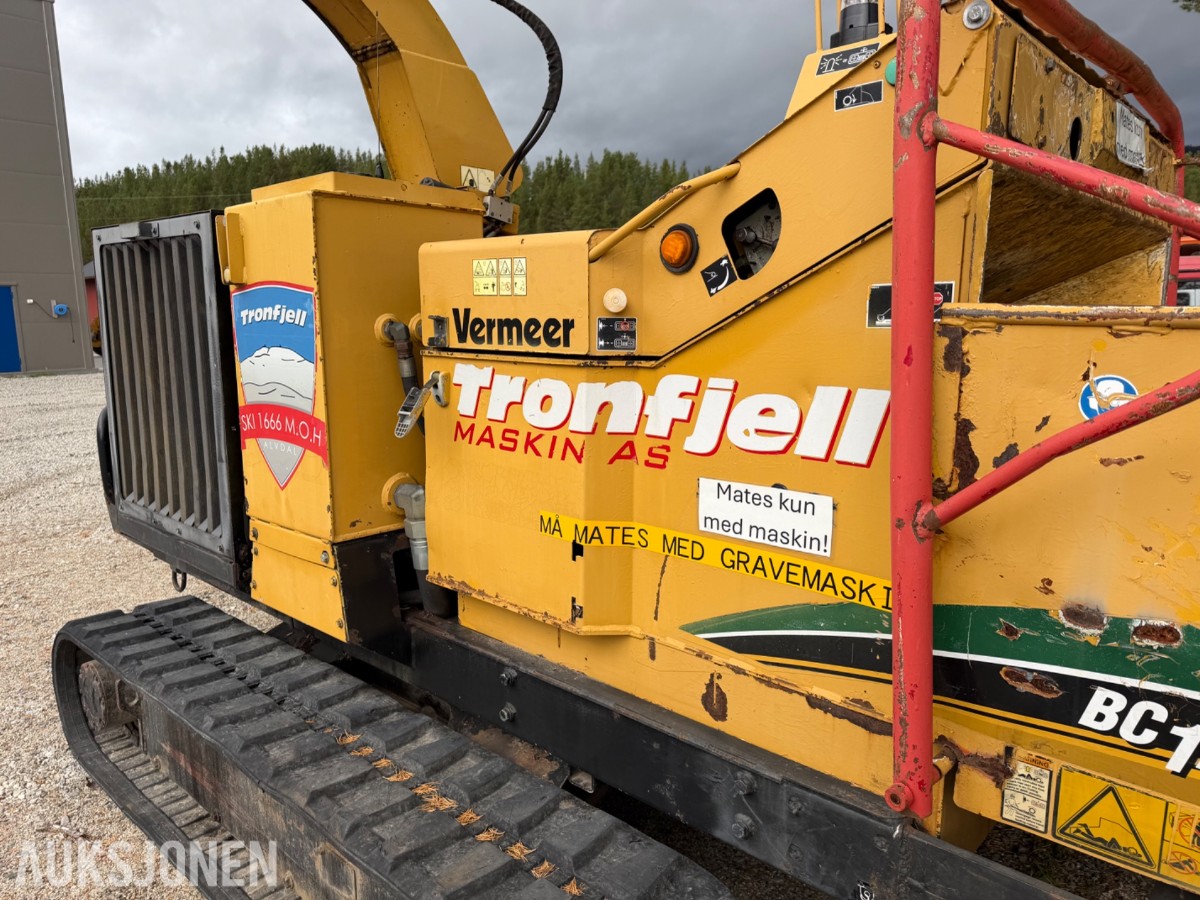 Wermeer BC1400TX. Beltegående trommelflishugger fra 2006 - 2008. Dieseldrevet