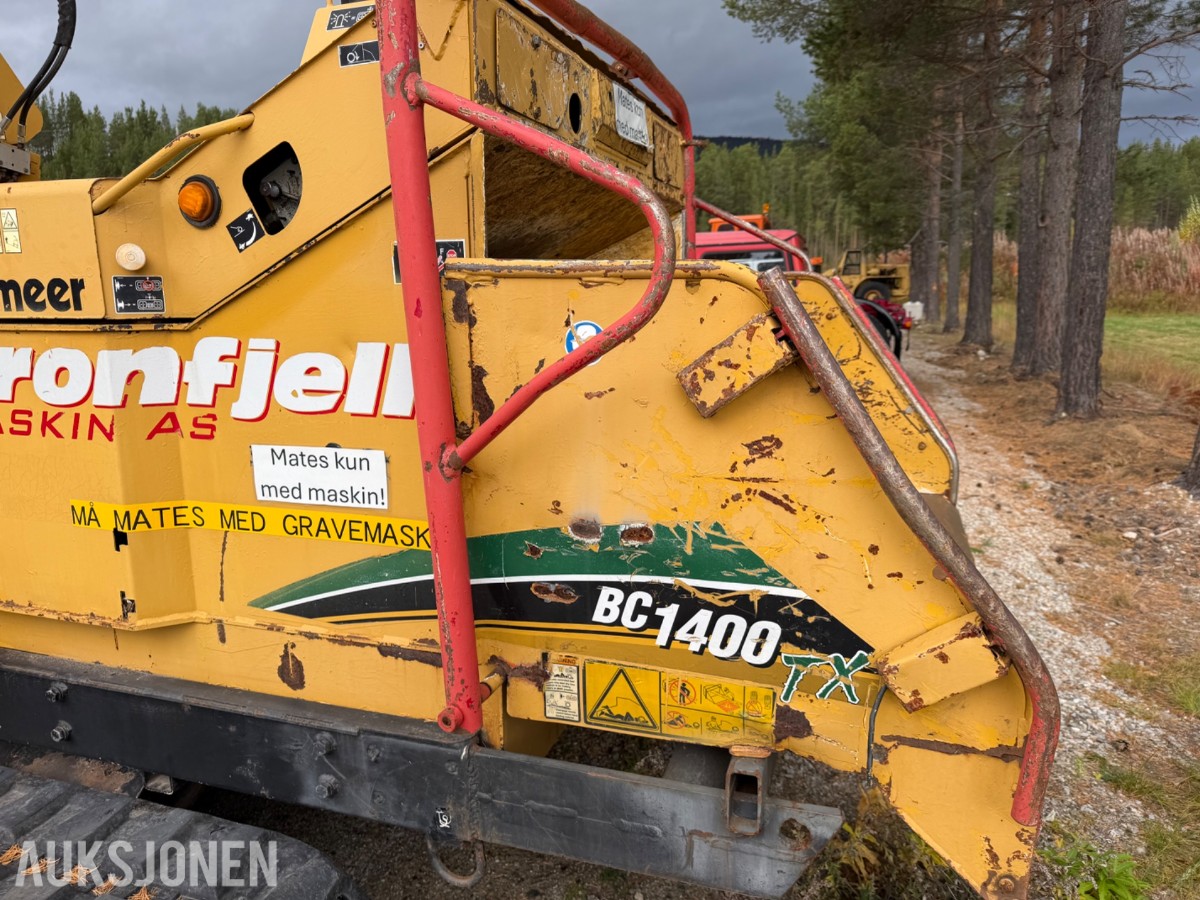 Wermeer BC1400TX. Beltegående trommelflishugger fra 2006 - 2008. Dieseldrevet
