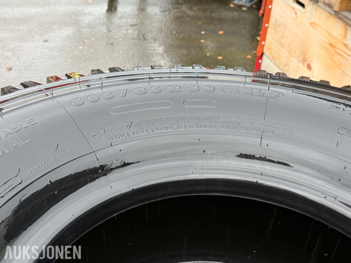 6 STK MICHELIN LASTEBILDEKK 395/85 R20 – SELGES SAMLET