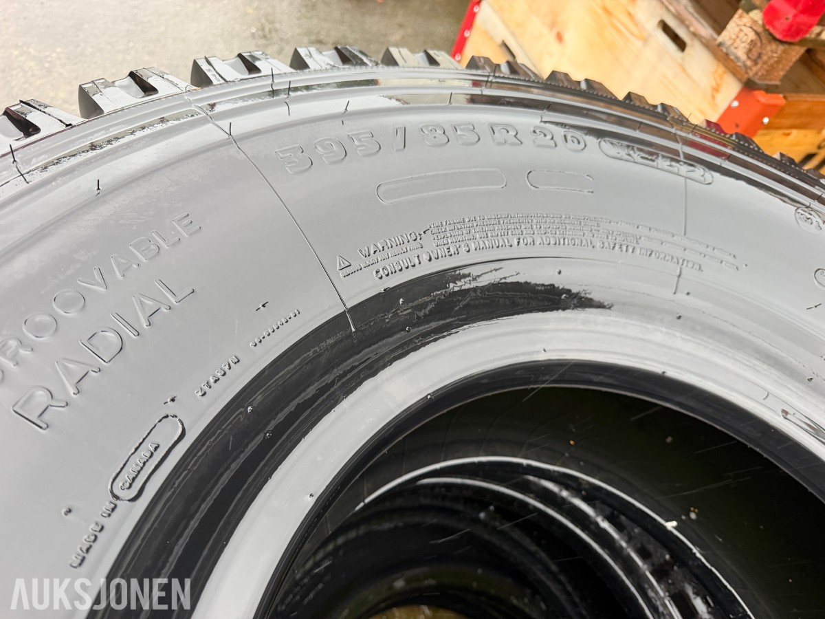 6 STK MICHELIN LASTEBILDEKK 395/85 R20 – SELGES SAMLET