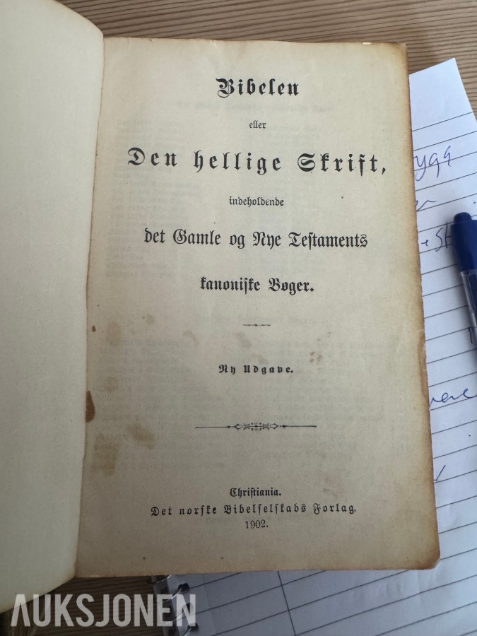 GAMMEL ILLUSTRERT FAMILIEBIBEL og SALMEBOK