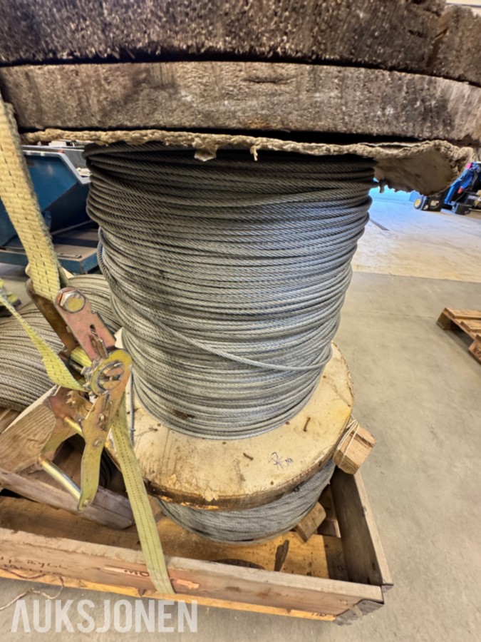 Stålwire 6 mm - 3 kveiler/tromler